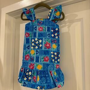 Strawberry Guava RJC Baby Girl Hawaiian Dress Size 24 months Turtles Pineapples